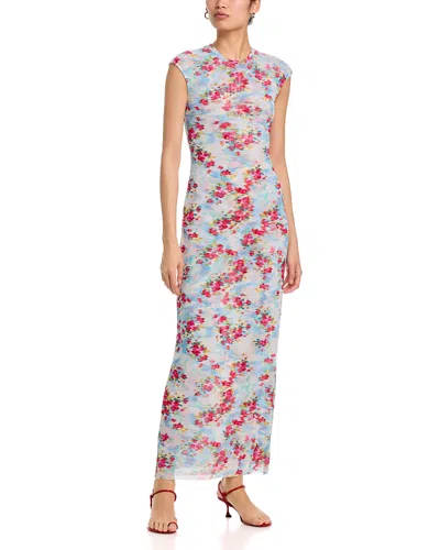 Afrm Mylo Power Mesh Maxi Dress In Multi
