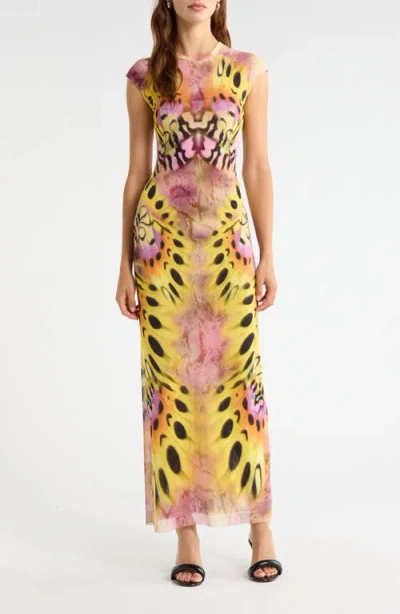 Afrm Mylo Print Maxi Dress In Animal Print