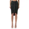 Afrm Newton Ruched Ruffle Mesh Skirt