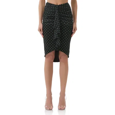 Afrm Newton Ruched Ruffle Mesh Skirt