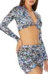 AFRM NICO FLORAL TWIST FRONT CROP TOP