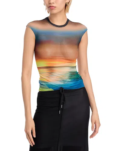 Afrm Nina Mesh Top