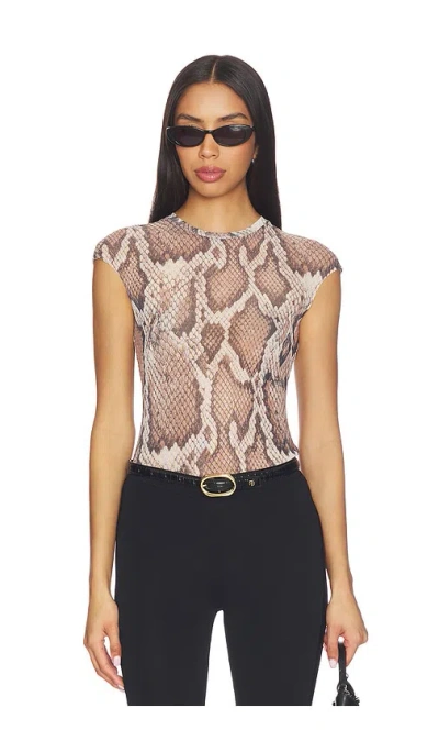 Afrm Nina Top In Animal Print