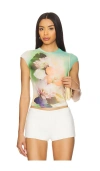 Afrm Nina Top In Green,blush