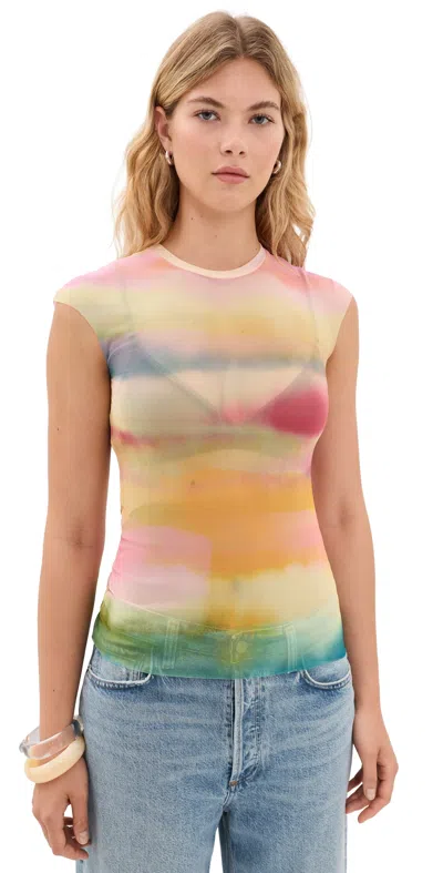 Afrm Nina Top Summer Sunset In Multi