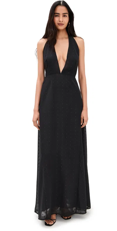 Afrm Odenah Dress Noir In Black