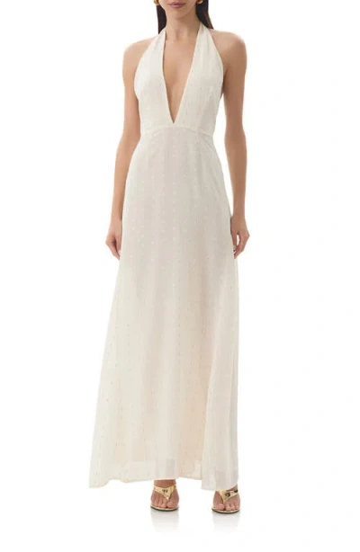 Afrm Odenah Halter Dress In White