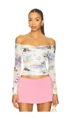 Afrm Odilla Off The Shoulder Top In Multi