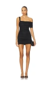Afrm Otto Fine Lace Dress In Black