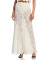 Afrm Oxford Semisheer Lace Maxi Skirt