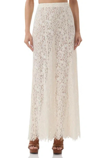 Afrm Oxford Semisheer Lace Maxi Skirt