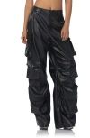 AFRM AFRM PARKER FAUX LEATHER WIDE LEG CARGO trousers
