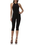 Afrm Power Mesh Festival Unitard In Noir