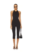 Afrm Power Mesh Festival Unitard In Black