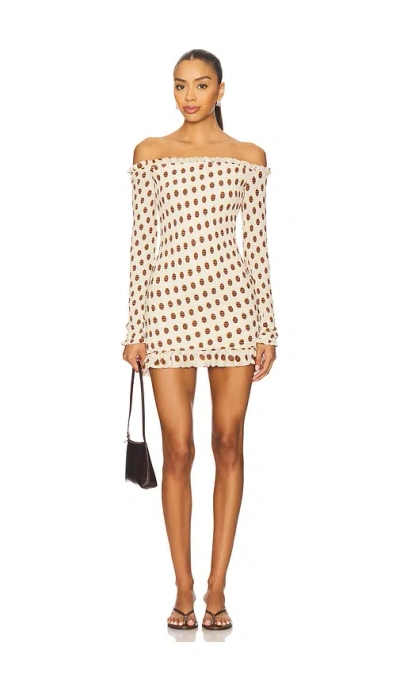 Afrm Peck Dress In Neutral