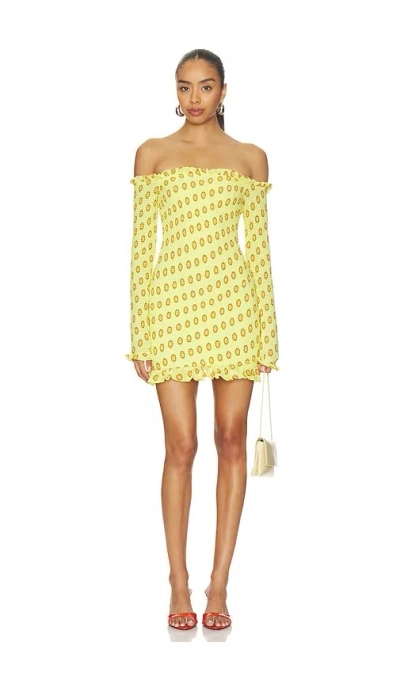 Afrm Peck Dress In Green
