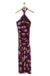 AFRM AFRM PIPER FLORAL TWIST FRONT RUCHED BODY-CON DRESS