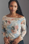 Afrm Plus Barry Power Mesh Cowl-neck Top In Gray