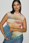Afrm Plus Power Mesh Nina Tee In Multi