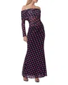 Afrm Praya Off-the-shoulder Mesh Midi Dress In Cosmo Dot
