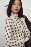 Afrm Power Mesh Martine Long-sleeve Top In White