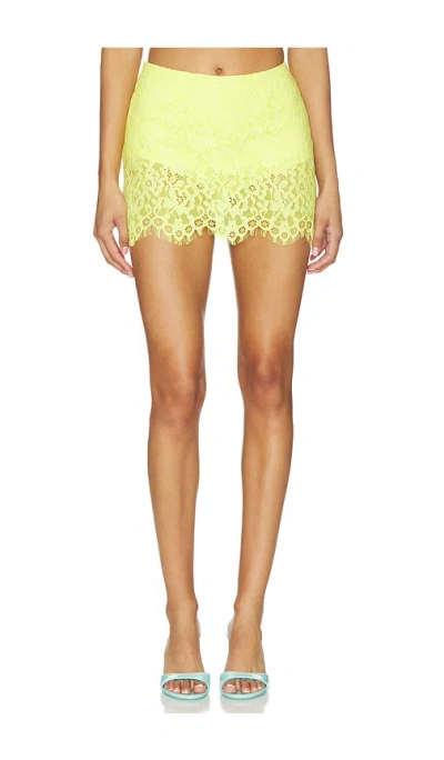 Afrm Presley Skirt In Yellow