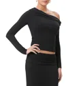 Afrm Printed Asymmetric Top In Black