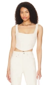 Afrm Remmie Bustier Top In Ivory
