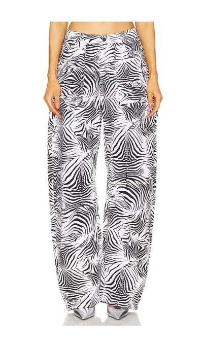Afrm Rhett Carpenter Barrel Pant In Black,white
