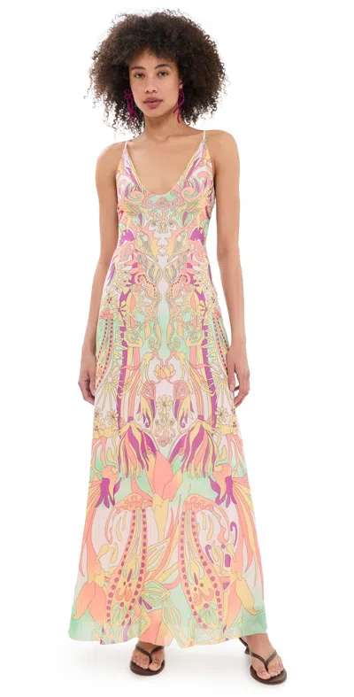 Afrm Romy Dress Vintage Swirl In Multi