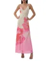 Afrm Romy Placed Floral Mesh Maxi Dress