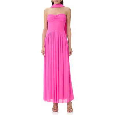 Afrm Rori Scarf Maxi Dress In Pink