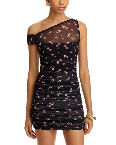 Afrm Rowena Floral One Shoulder Mini Dress In Delicate Ditsy