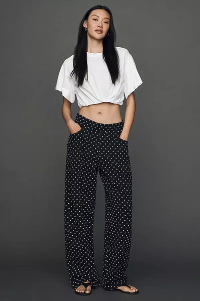Afrm Ryan Barrel-leg Sweatpants In Black