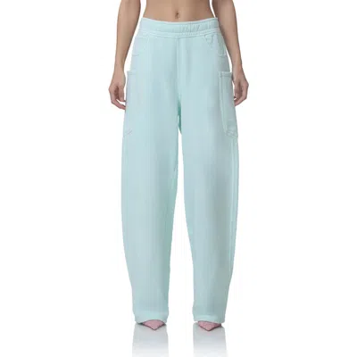 Afrm Ryan Cotton Barrel Sweatpants In Blue