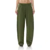 Afrm Ryan Cotton Barrel Sweatpants In Green