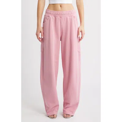 Afrm Ryan Cotton Barrel Sweatpants In Pink