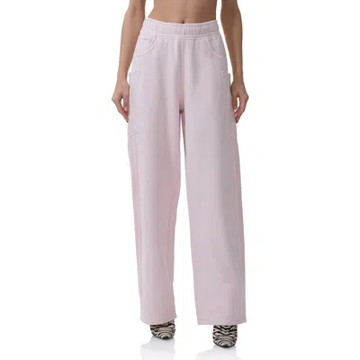 Afrm Ryan Cotton Barrel Sweatpants In Pink