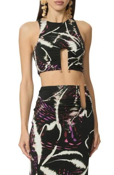 Afrm Saoirse U-ring Crop Tank In Black
