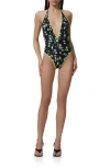 Afrm Sardina One-piece Swimsuit In Black