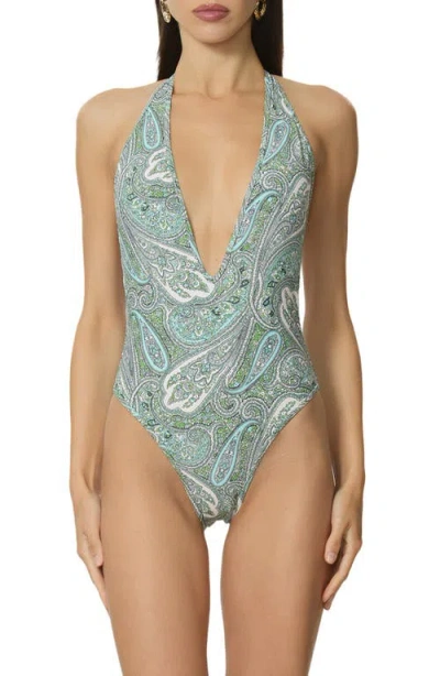 Afrm Sardina One-piece Swimsuit In Multi