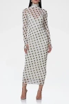 Afrm Shailene Mesh Bodycon Dress In White