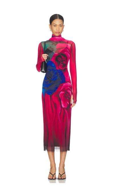 Afrm Shailene Dress In Red