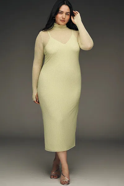 Afrm Shailene Mock Neck Maxi Dress In Multi