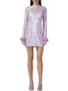 AFRM SHANI WOMENS SHIMMER ROSETTE MINI DRESS