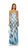 Afrm Shea Dress In Blue