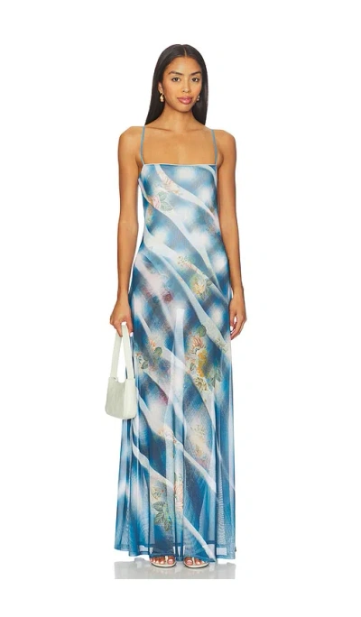 Afrm Shea Dress In Blue