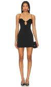 Afrm Silas Mini Dress In Noir
