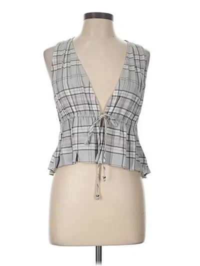 Pre-owned Afrm Sleeveless Blouse In Gray