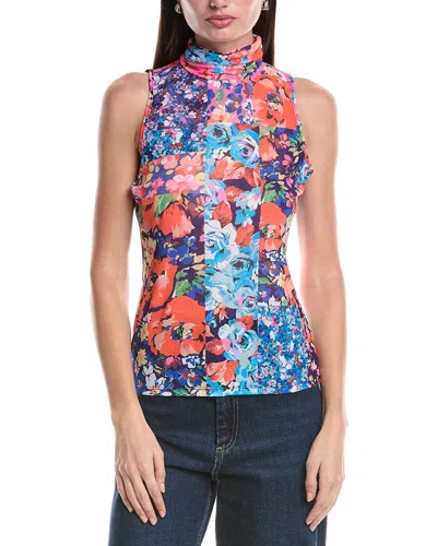 Afrm Sleeveless Mock Neck Top In Multi